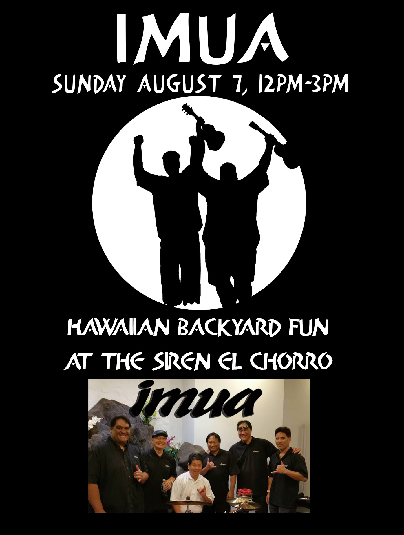IMUA Hawaiian Concert at The Siren El Chorro